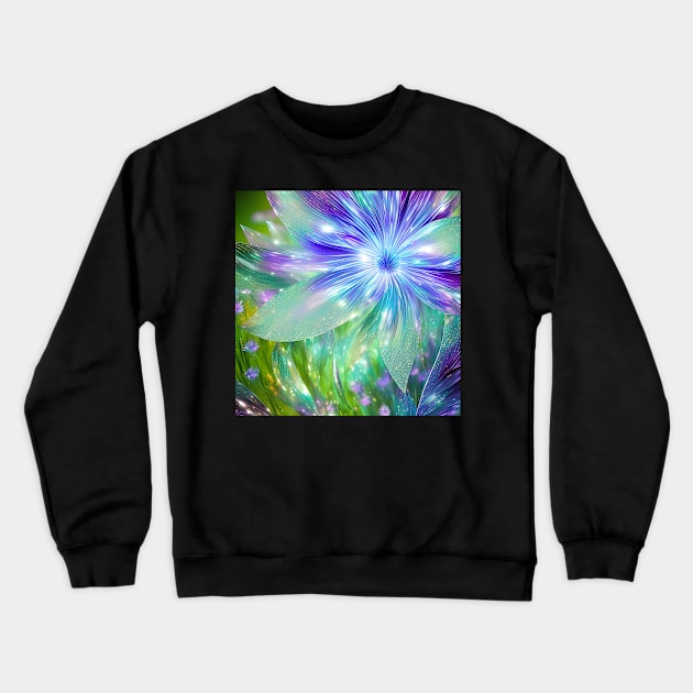 Mystical Crystal Flower Crewneck Sweatshirt by jillnightingale